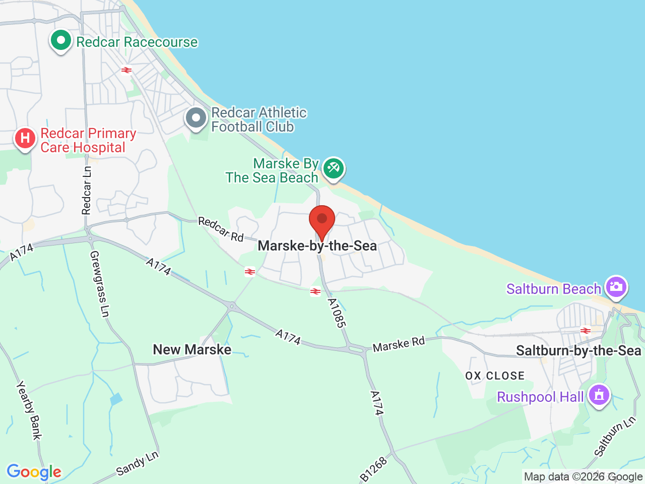 Map showing Marske
