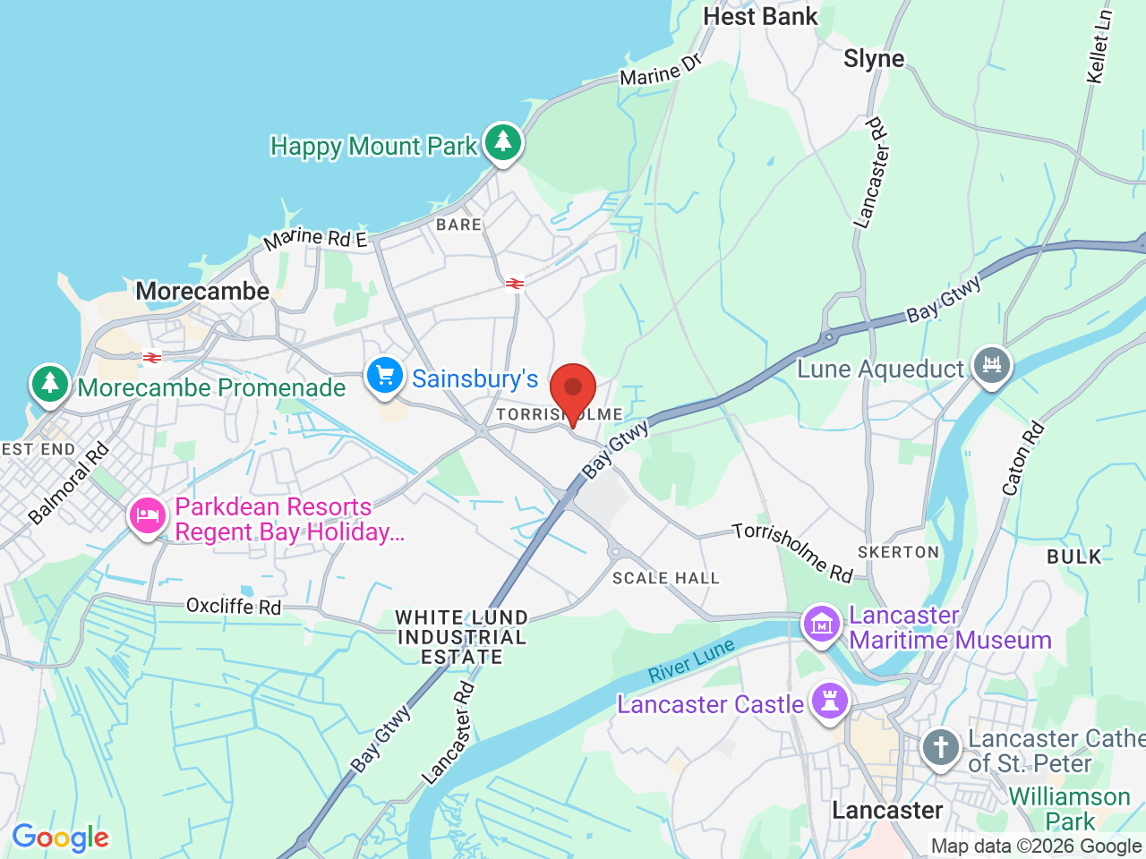 Map showing Morecambe